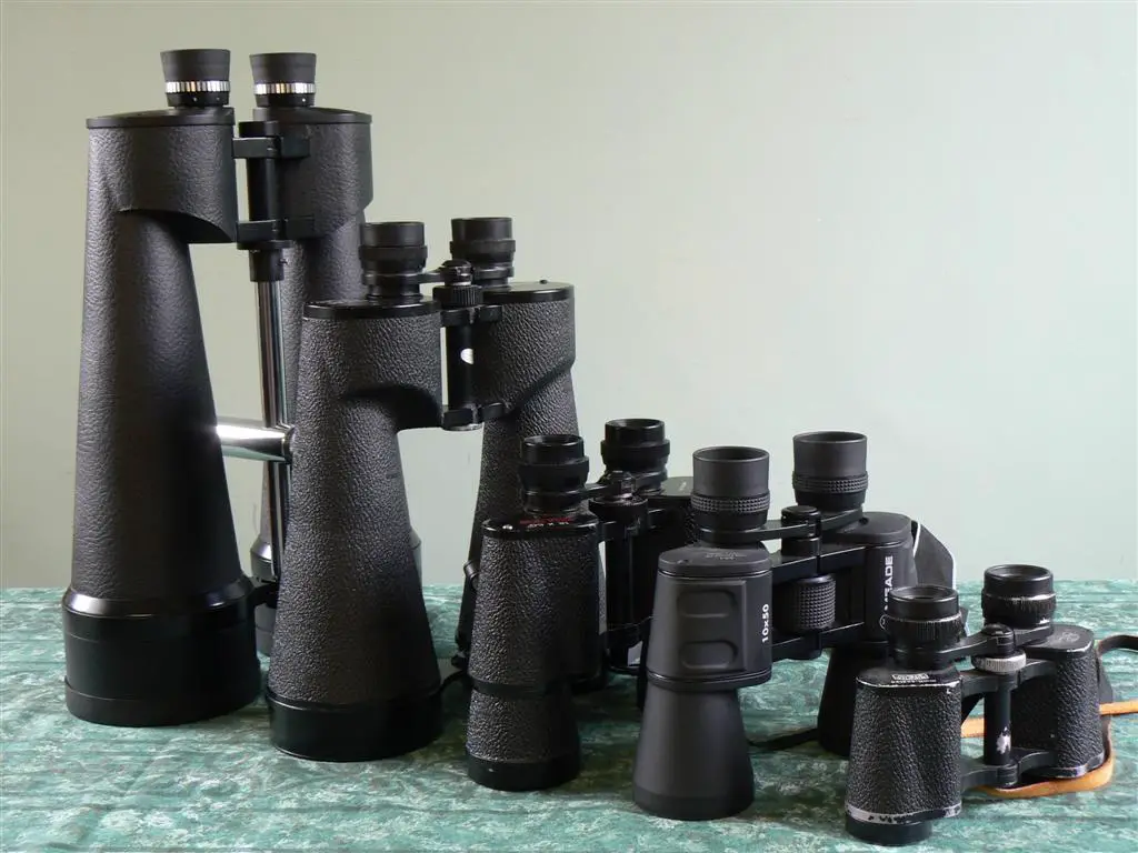 Binoculars sizes