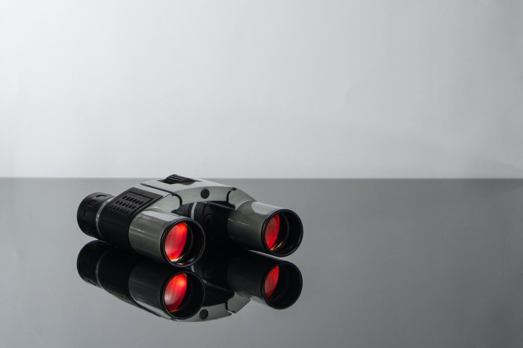 Ruby Red Lenses In Binoculars